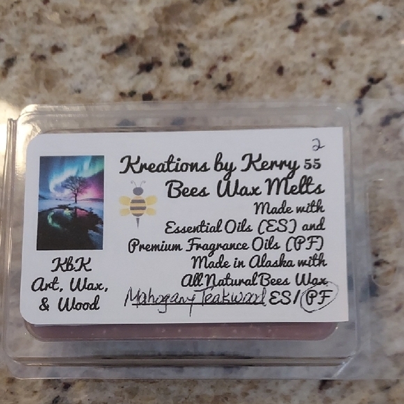 Kreations by Kerry Other - Mahogany Teakwood Bees Wax Melts - Non-Toxic and Clean Burning